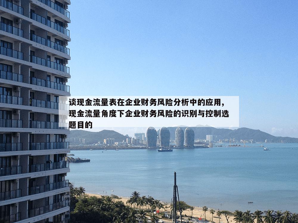 谈现金流量表在企业财务风险分析中的应用,现金流量角度下企业财务风险的识别与控制选题目的